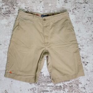 Vintage Abercrombie & Fitch Shorts Mens Size 32 Khaki  Y2K Button Up Distressed